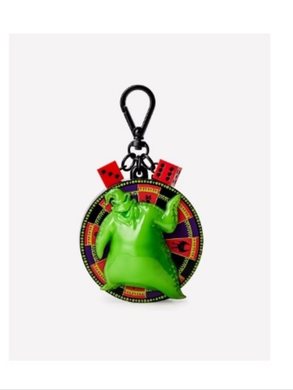 Oogie Boogie Character Keychain Clip-On in Bright Green